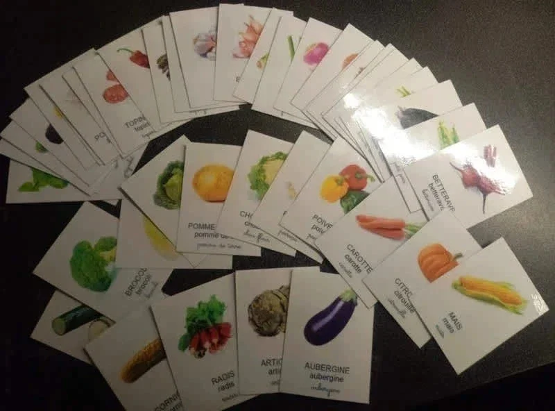Kit de cartes sur les légumes Imagier