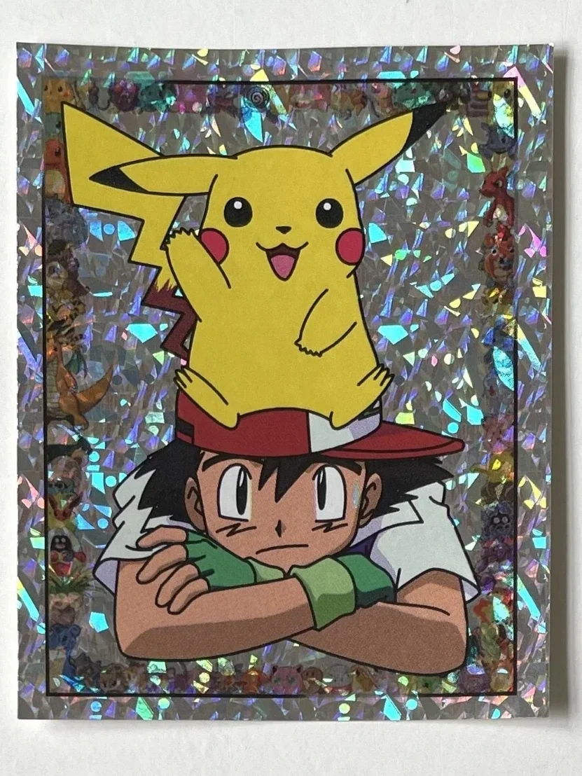 S2 Pikachu et Sacha Autocollant Pokémon Merlin Collections Nintendo