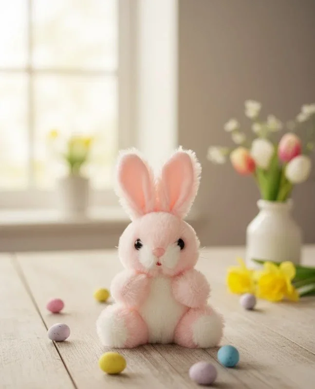 Lapin de paques peluche
