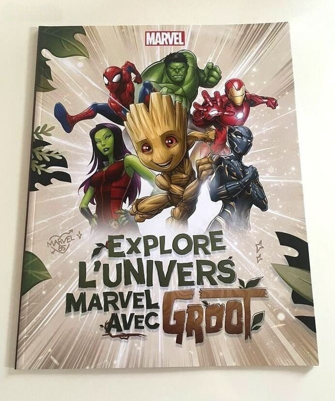 Explore l'univers Marvel avec Groot incomplet