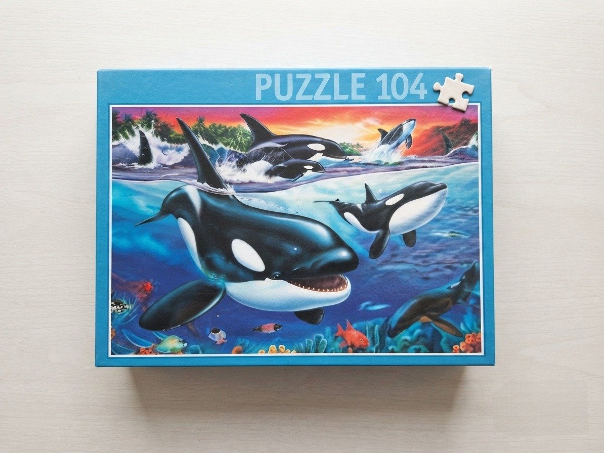 Puzzle baleine - 104 pièces