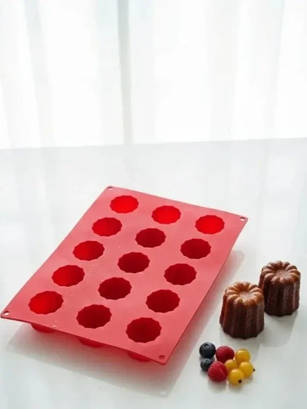 Moule en silicone pour 15 cannelés