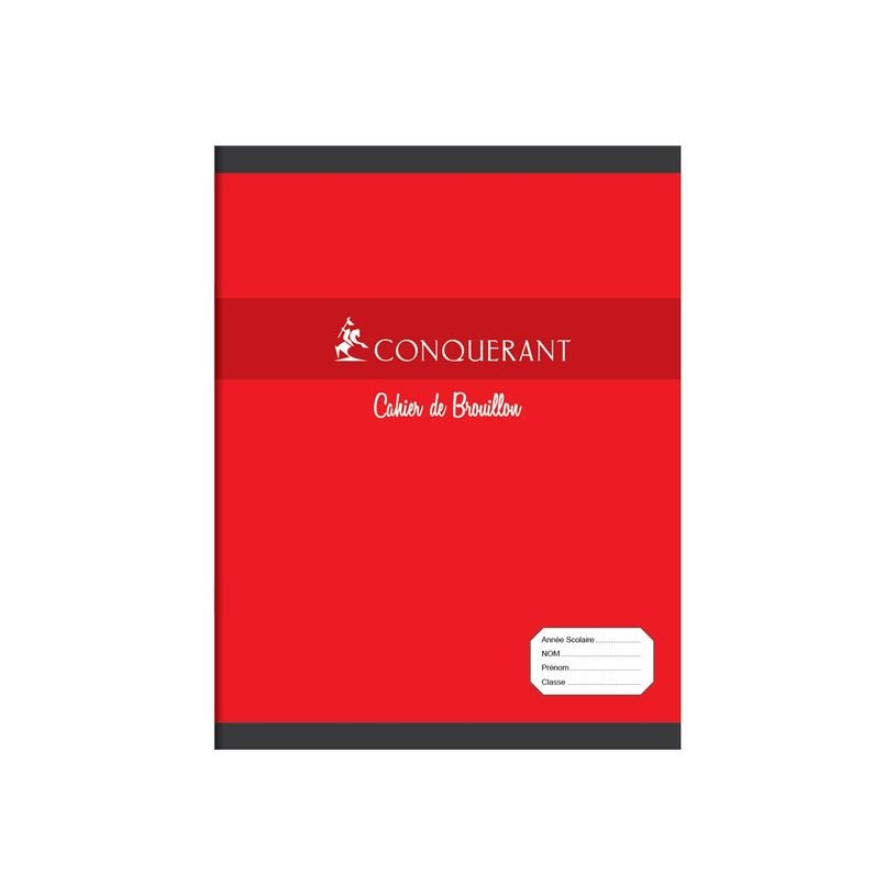 Cahier de brouillon 17 x 22 cm - 48 pages - grands carreaux (Seyes)